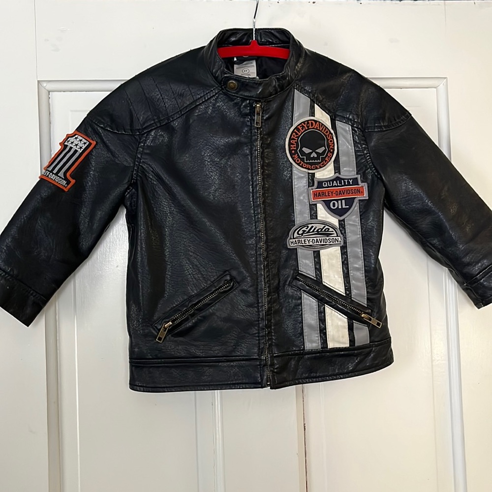 Toddler 4T Leather Harley Davidson Jacket